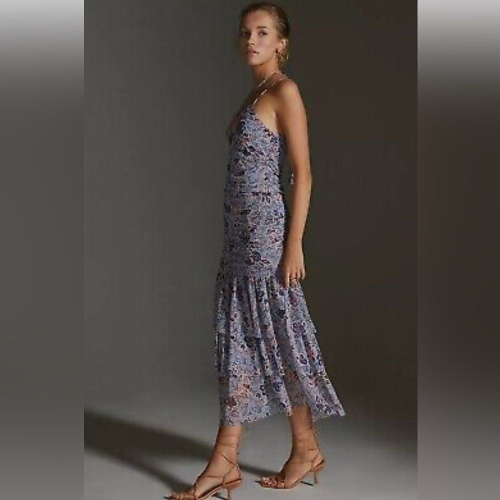 Anthropologie x Misa Los Angeles halter chiffon dress. Lux bohemian. Medium. NWT - Picture 2 of 11